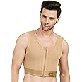 Gynecomastia Short Vest || Moderate Compression || Front Zip and Hook Closure || Tomboy Chest Binder || Comfortable Support for Men || Chest Shapewear
