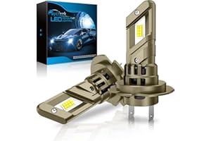 Sycreek Ampoules H7 LED,Améliorer 80W 28000LM 6500K,1:1 Mini Design pour Remplacement Halogène de Voiture Kit,2 LED H7