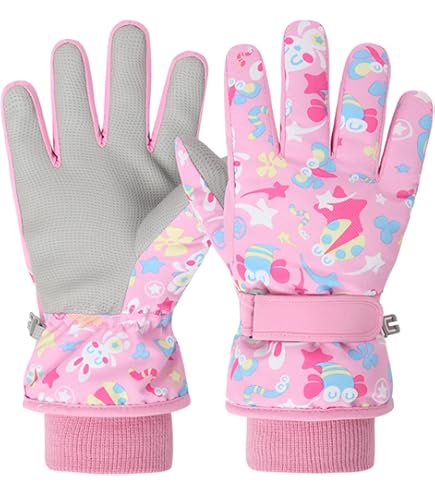 Gants De Ski Enfants QKURT - Moufles Chaudes Hiver - Imperméables Et Antidérapants - 2-13 Ans
