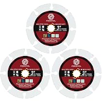 FOCSTOL Lot 5 Disques Scie Diamant 75mm - Multi-Matériaux : Carrelage, Métal, Bois, Béton, Verre, Jade