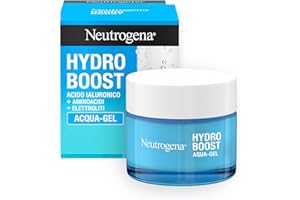 Neutrogena Hydro Boost Acqua Gel, Crema idratante viso in gel leggero a base acqua, Crema viso Acido Ialuronico per un'idratazione intensa, Ideale per pelle mista e sensibile, 50 ml