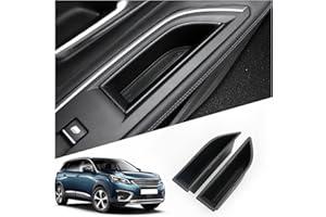 Ruiya Compatible con 2017-2022 Peugeot 3008 5008 Consola Central Caja de almacenamiento, 2 Piezas Caja Reposabrazos 3008 Reposabrazos Organizador Bandeja Central Reposabrazos 3008 Accesorios