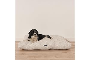 Dear Friend | Cama Perro 75x50x10 Gruesa y Acolchada 100% Algodón con Acabado Antimanchas - Cama Perro Antipelos, Trapo Húmedo y Desaparecen Manchas, Relleno Confortable, 100% Made in Spain