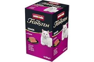 animonda Vom Feinsten Senior Nourriture Humide pour Chats âgés à partir de 7 Ans avec Agneau 6 x 100 g