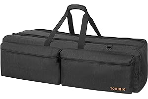 TORIBIO Teleskop-Tasche, 101,6 cm, gepolsterte Aufbewahrungstasche und Teleskop-Tragetasche für Teleskop, Teleskop-Reisetasche mit Taschen und Schnallenriemen zur einfachen Sicherung von optischem