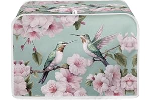 Psesaysky Toaster-Abdeckungen für Vogelblumen, leicht, 2 Scheiben, dekorative Brot-Abdeckung, langlebige Küchengeräte-Organizer-Tasche