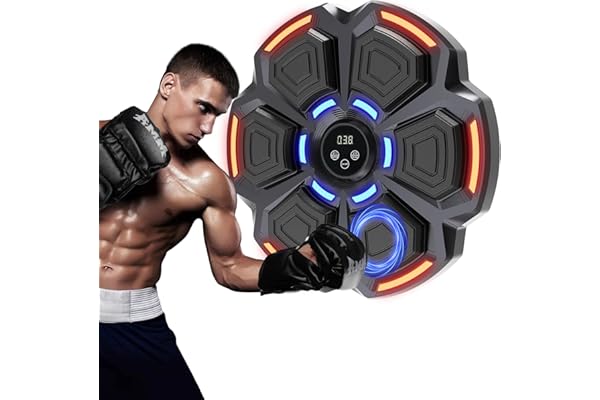 snawowo Music Boxing Machine Adulte - 9 Modes de 9 Vitesse Boxe Mural Musique avec Gants de Boxe - Comptage Intelligent et Bluetooth Musicboxing pour Entraînement à la Maison