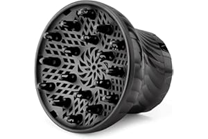 ANHORTS Diffuseur Seche Cheveux, Embout diffuseur seche cheveux universel, Diffuseur Cheveux Bouclés pour Coiffure Cheveux Bouclés ou Ondulés, adapté aux sèche-cheveux de 3,5-6 cm (noir)