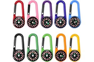 ‎FLINTRONIC flintronic Kompass Kinder, 4/6/10PCS Kompass Schlüsselanhänger Bunte, Schlüsselanhänger Bushcraft Compass mit Karabinerhaken, für Outdoor-Camping-Navigation, Orientierungslauf und Survival