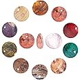 SUNNYCLUE 1 Box 100Pcs 10 Colors Shell Charm Bulk Colorful Flat Round Natural Seashell Pendants Spray Paint Disc Coin Beads for Jewelry Making Charms DIY Bracelets Findings, 15MM