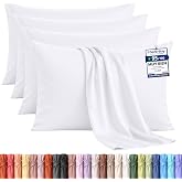 Utopia Bedding Set of 4 Pillowcases - 50 x 80 cm - White | Oeko-Tex Certified - Brushed Microfiber, Envelope Closure (No Inse