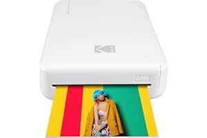 Kodak - Impresora fotográfica mini 2 HD, instantánea, inalámbrica y portátil, con tecnología de impresión patentada 4Pass, compatible con iOS y Android, blanco