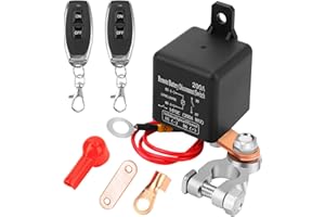 OSZNMMG Remote Battery Disconnect Switch 12V 200A Car Kill Switch Anti-Theft Switch Prevent Battery Drain Remote Car Kill Switch Anti Theft with 2 Keys for Car RV Truck Camper Travel Trailer