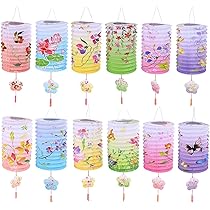 12 Lanterne Di Carta Decorativa - Oro/Bianco/Rosa, Per Feste, Giardino, Matrimoni - Foto 3