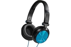 Vivanco DJ 30 Stereo On Ear Kopfhörer (faltbar, drehbar, DJ-Style, Metallic Design, 1,8 m Kabellänge) blau