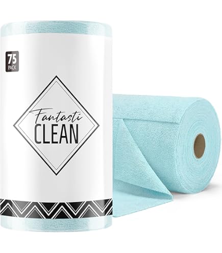 Rotolo Di Panni In Microfibra Fantasticlean - 20 Pezzi Strappabili, 35x35 Cm, Super Assorbenti E Riutilizzabili - Foto 7