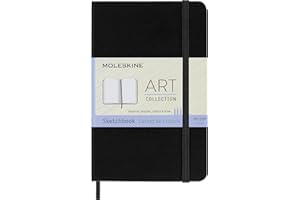 Moleskine Taccuino per Schizzi e Disegni, Album A3 da Disegno, Copertina Rigida, Carta Adatta ad Acquerelli, Tempera e Carboncino, Dimensione Pocket 9 x 14 cm, Nero, 80 Pagine