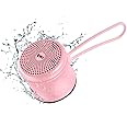 EWA A119 Mini Bluetooth Speaker with Lanyard, Small Speaker with Bass Radiator, IPX7 Waterproof, Tiny but Powerful, Super Cute Metal Wireless Portable Speaker for Home, Office, Travel, Outdoor(Pink)
