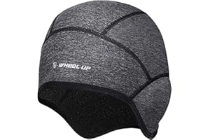 BHGWR Winter Skull Cap Beanie, Cycling Hat Caps for Under Helmet Men Women with Windproof Thermal Fleece, Motorcycle Helmet Liner Cycle Cap Cover for Outdoor Sports Riding/Skiing/Running Dark Gray