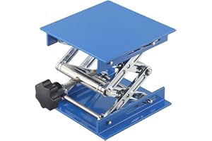 CARPANGO Lab Jack, 10x10cm Aluminium Router Lift Kit Tisch Heben Ständer Rack Holzbearbeitung Gravur Labor Instrument Unterstützung Hebeplattform