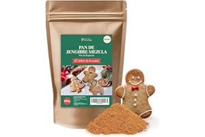 DETOX ORGANICA Pan de Jengibre Mezcla 250g – Pumkin Spice Latte - Pain d´Epices – Mezcla Pan de Especias Gingerbread – Sazonador de Jengibre y Más Especias – Vegetariano, Vegano, sin Gluten