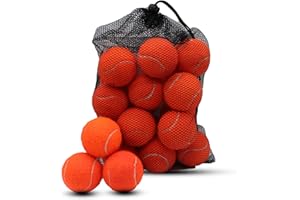Magicorange Palle da tennis, 20 pezzi, palline da tennis avanzate, palline da allenamento, palline da gioco per cani e animali domestici, con tasca a rete per un facile trasporto