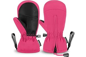 Andake Guanti per bambini, caldi invernali, impermeabili, antivento, per sci, giochi, attività all'aperto, ragazzi e ragazze