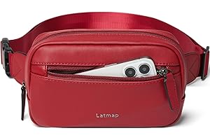 LATMAP riñonera Mujer 2L, Cuero PU Bolso Pequeño Antirrobo Unisex Cinturón Ajustable Impermeable Mochila Cruzada para Exterior Running Shopping Casual Comprar