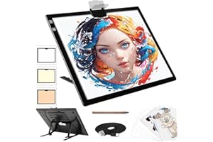 ELICE A3 Light Box, Wireless Battery LED Light Pad with Stand Rechargeable 6 Adjustable Brightness Rechargeable Tracing Light Box Pad for 5D Diamond Painting Kits Artists Drawing Sketching Animation