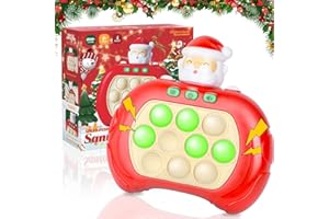 TODARRUN Quick Push Game Fidget Toys for Kids 3-12 Years Old,Pop Game Handheld Bubble Game Console Light up Pop Game Sensory Fidget Toys for Boys and Girls Birthday Gift