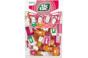 Tic Tac Mini Mix 60er – 228 g – Strawberry, Orange & Mint – Fruchtige Minzdragees im Großpack – Inkl. Naschwerk® Sticker