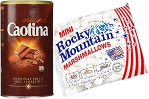 Caotina Original Pure Sensation Chocolate Delight, Swiss Premium Drink - 500 Gr + Rocky Mountain Marshmallows Minis 150G , Ensemble De 2 Pièces