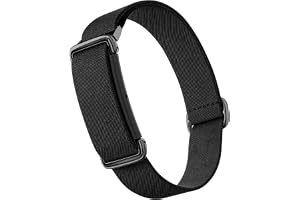 chinbersky Elastiskt biceps- och ankelband kompatibelt med Google Fitbit Air, elastiskt ventilerande nylonövre armband med justerbar metallslinga, sportarmband för kvinnor och män