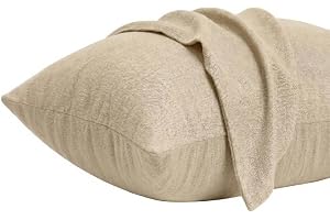 Dreamzie Örngott 50 x 70 cm Mycket 2 Mikrofiber Kuddtäcke Med en Oeko-Tex Certifierad Blixtlås - Beige Kudde Omslag