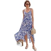 Lela Desenli Asimetrik Kesim Regular Fit Midi Boy Askılı Elbise Bayan ELBİSE 5866126