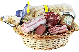 Cesta Pasquale la Toscana 1 | Cesta Pasquale a base di Salumi e Prodotti Artigianali Toscani | In Regalo biglietto d'auguri personalizzato | Salumificio Artigianale Gombitelli - Toscana