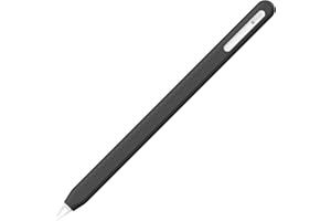 Uppercase Designs NimbleSleeve - Funda Protectora de Silicona Compatible con iPad Apple Pencil de 2ª generación (Negro)