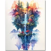 Viart Pittura stradale con i numeri, per adulti, paesaggio dipinto con i