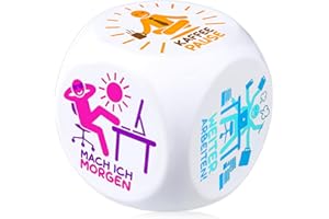 MACH MAL PAUSE® Anti Stress Würfel - der Bunte Stresswürfel mit 6 lustigen Aktionen zum Stressabbau ist das Geschenk für Kollegen Studenten Freunde - Büro Spielzeug für Mitarbeiter ohne Nerven