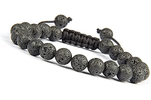 GD GOOD.designs EST. 2015 Bracelet de perles pour hommes en pierre naturelle véritables - Bracelet énergétique entièrement réglable - Bracelet de boules de chakra 8mm