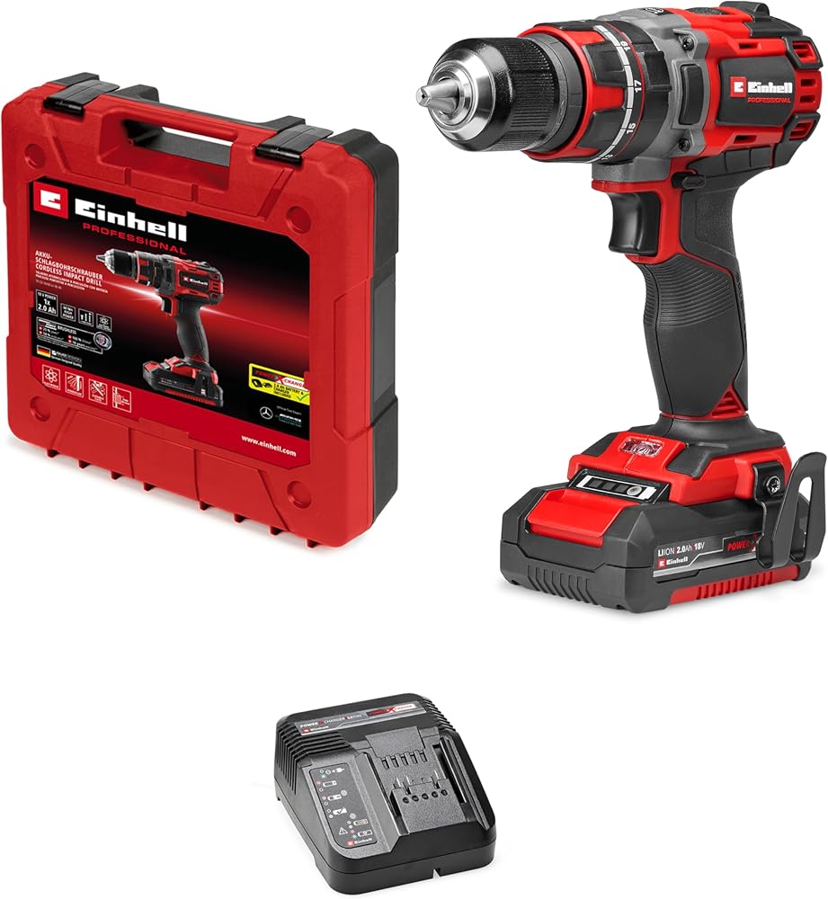 Einhell Professional Akülü Darbeli Vidalama TP-CD 18/60 Li-i BL Set | PXC | 18 V | Brushless | 60 Nm | Darbeli delme fonksiyonu | 13 mm mandren | 2 vitesli | 2.0 Ah akü + şarj cihazı dahil