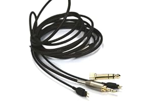 KetDirect Replacement Cable For Sennheiser Headphones HD650, HD600, HD580 HD535, HD545, HD565, HD265 HIFI stereo Audio upgrade Cords 300cm/9ft Black