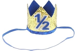 Glamour Girlz Boys Girls Cat Dog Pet Glitter 6 Months Old Birthday King Crown Princess Tiara Costume Party Photo Prop Headband Hat