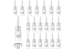 PKCHYE Agujas Dermapen Microneedling 20 Pcs 12 Pin Microagulhas Agulhas De Repuesto Micro Aguja Cartucho De Substituição Slot Baioneta Regular Microneedle Cartuchos Dermapen Para Microneedling Derma Pen
