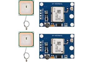 APKLVSR Módulo GPS, GPS6MV2, módulo con Control de Vuelo de Antena, módulo de posición GPS MWC IMU APM2 para Arduino (2 Unidades)