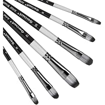 12-teiliges Nylon-Pinsel Set Für Künstler - Filbert Pinsel Für Acryl, Öl & Aquarell