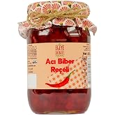 EGEYE D&Ouml;N&Uuml;Ş Ev Yapımı Geleneksel Acı Biber Re&ccedil;eli Cam Kavanoz - 450 Gr. (%65-%70 Meyve Oranı)
