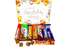 BELLADONA GIFTS Choc-full Of Joy | Celebrate Milestones With 8 Tasty Full Sized Bars! | Happy Birthday Chocolate | Letterbox Gifts | Chocolate For Kids | Him | Her | 18th 21st 30th 40th 50th Birthday |