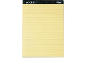 Tops 63400, blocs-notes Docket, 21,6 x 29,9 cm, règle juridique, papier canari, 50 feuilles, lot de 12