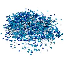12x Seestern Konfetti Glitzer Deko – Blau & Silber, Je 4 Cm, Für Baby Shower, Kindergeburtstag & Maritime Motto-Party
